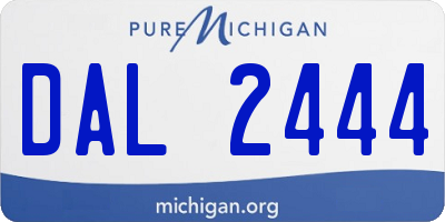 MI license plate DAL2444