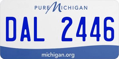MI license plate DAL2446