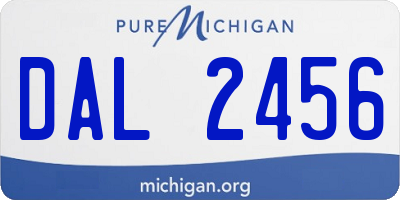 MI license plate DAL2456