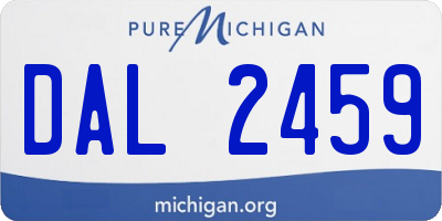 MI license plate DAL2459