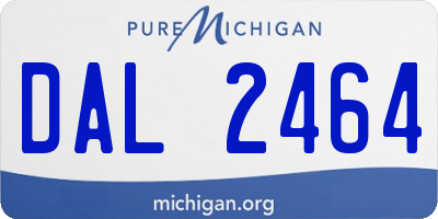 MI license plate DAL2464