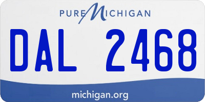 MI license plate DAL2468