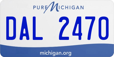 MI license plate DAL2470