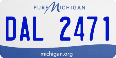 MI license plate DAL2471