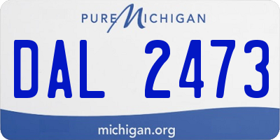 MI license plate DAL2473