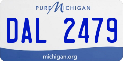 MI license plate DAL2479