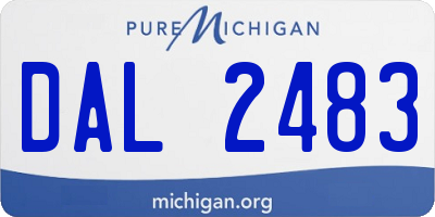 MI license plate DAL2483