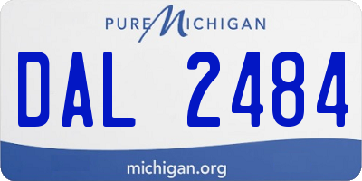 MI license plate DAL2484