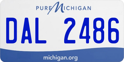 MI license plate DAL2486