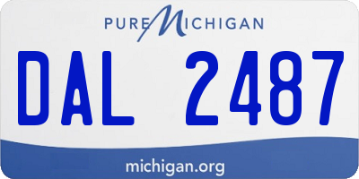 MI license plate DAL2487