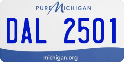 MI license plate DAL2501