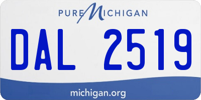 MI license plate DAL2519