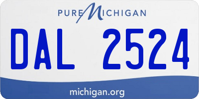 MI license plate DAL2524