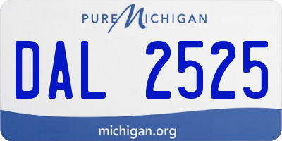 MI license plate DAL2525