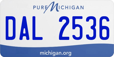 MI license plate DAL2536