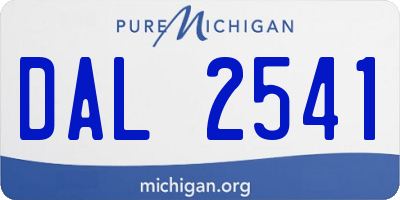 MI license plate DAL2541