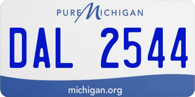 MI license plate DAL2544