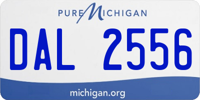 MI license plate DAL2556