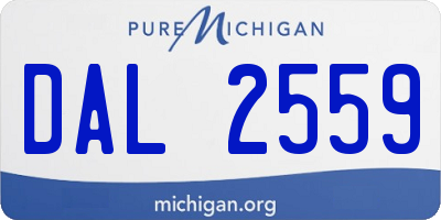 MI license plate DAL2559