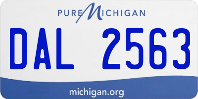 MI license plate DAL2563