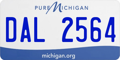 MI license plate DAL2564