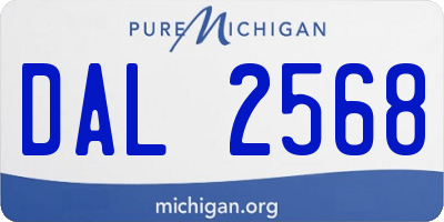 MI license plate DAL2568