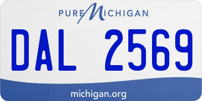 MI license plate DAL2569