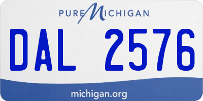 MI license plate DAL2576