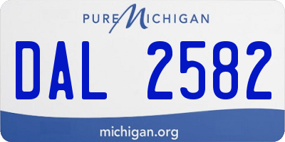 MI license plate DAL2582