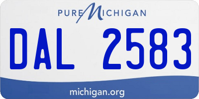 MI license plate DAL2583