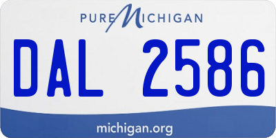 MI license plate DAL2586