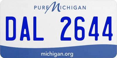 MI license plate DAL2644