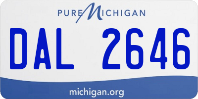 MI license plate DAL2646