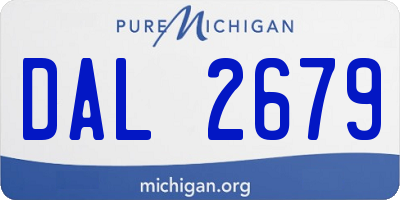 MI license plate DAL2679
