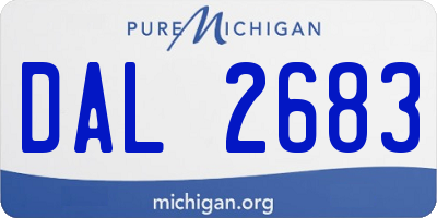 MI license plate DAL2683