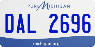 MI license plate DAL2696