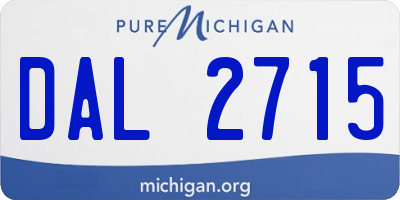 MI license plate DAL2715