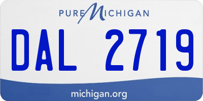 MI license plate DAL2719