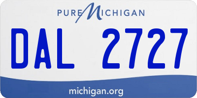 MI license plate DAL2727