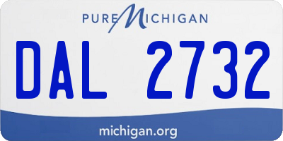 MI license plate DAL2732