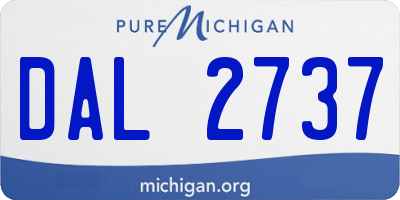 MI license plate DAL2737