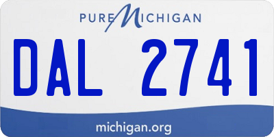 MI license plate DAL2741