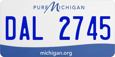 MI license plate DAL2745