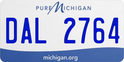 MI license plate DAL2764