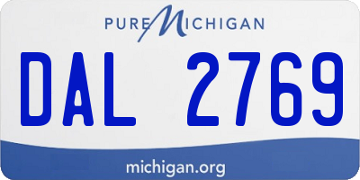 MI license plate DAL2769