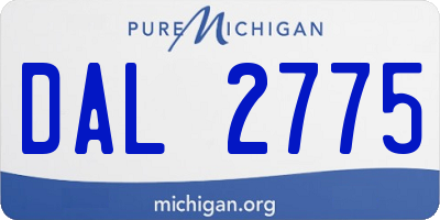 MI license plate DAL2775