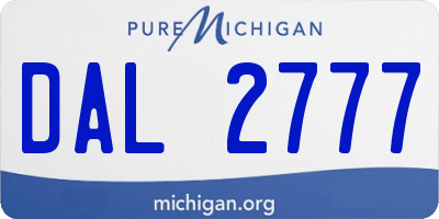 MI license plate DAL2777