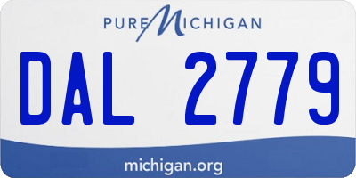 MI license plate DAL2779