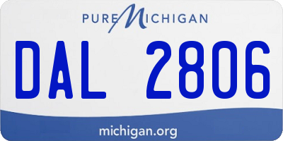 MI license plate DAL2806