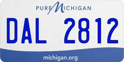 MI license plate DAL2812